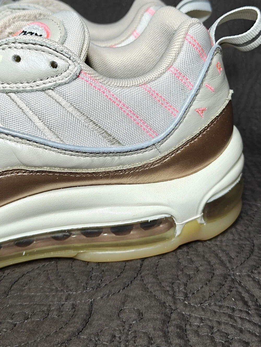 Nike Air Max 98 Orewood White/Rose Gold/Pink Retro Women's Sneakers Size 11